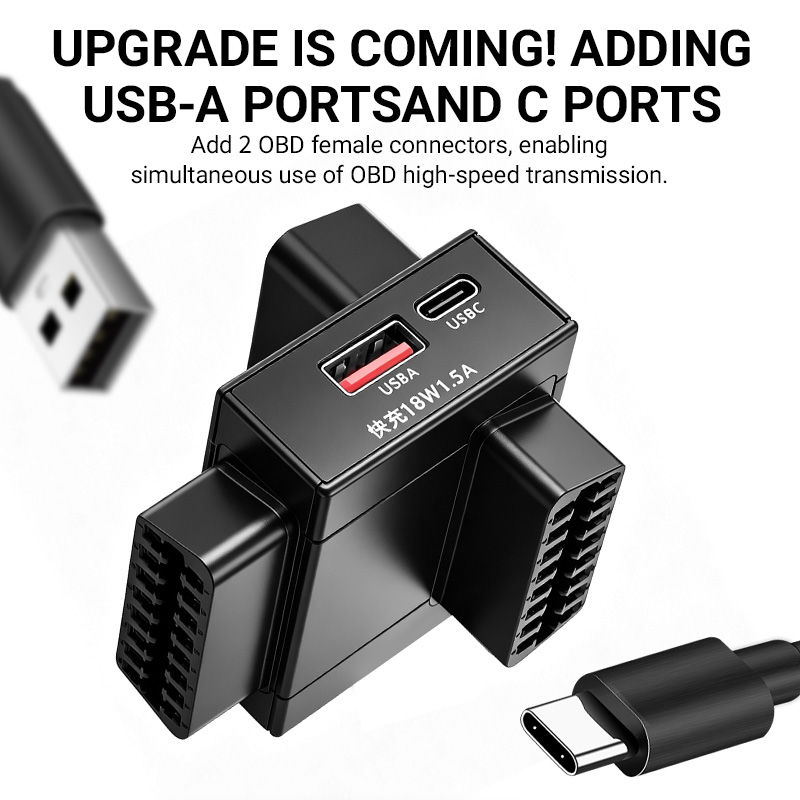 OBD2 Splitter Adapter 1 To 2 w - đánh giá và giá Usb Charger