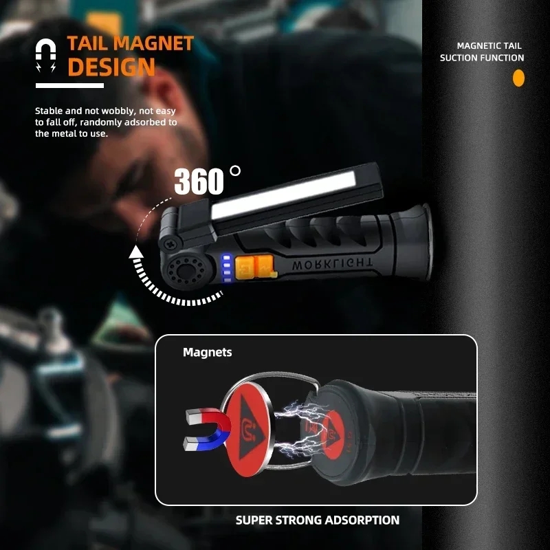 Portable COB LED Flashlight US - đánh giá và giá Power Bank