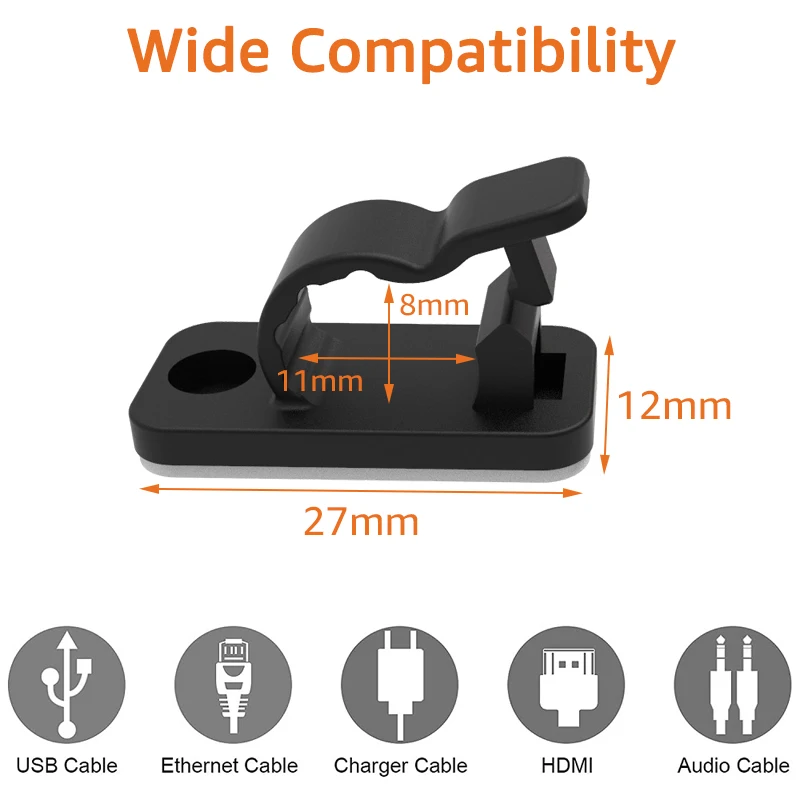10/50PCS Cable Organizer Clips - đánh giá và giá Usb Charger