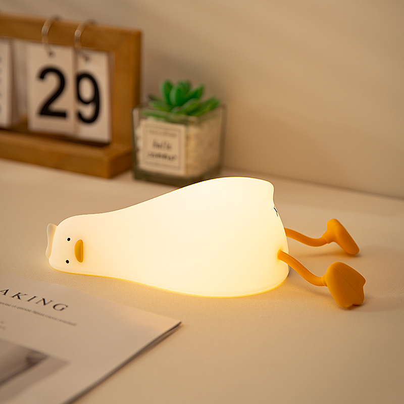 Lying Flat Duck Night Light Si - đánh giá và giá Phone Holder