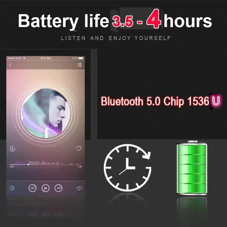 Bluetooth 5.3 New Air Por 5 Wi - đánh giá và giá Headphones Wireless